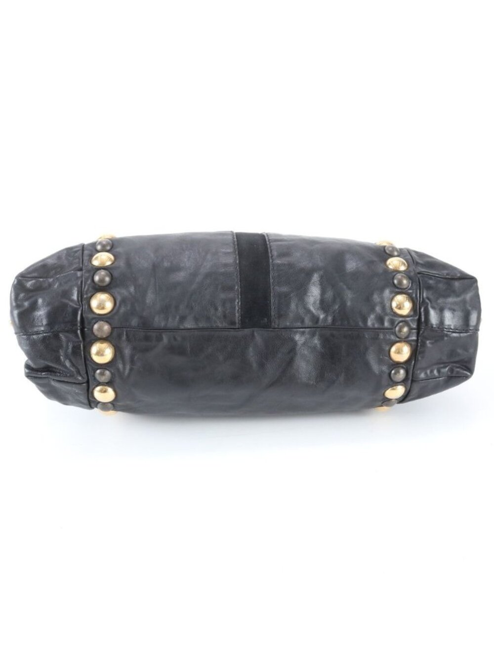 ★SOLD★ Gucci Bab Shuka Emblem Leather Tote Shoulder Hand Black - Picture 5 of 10